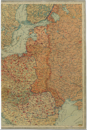 Карта западных областей СССР. Атлас командира РККА. 1938